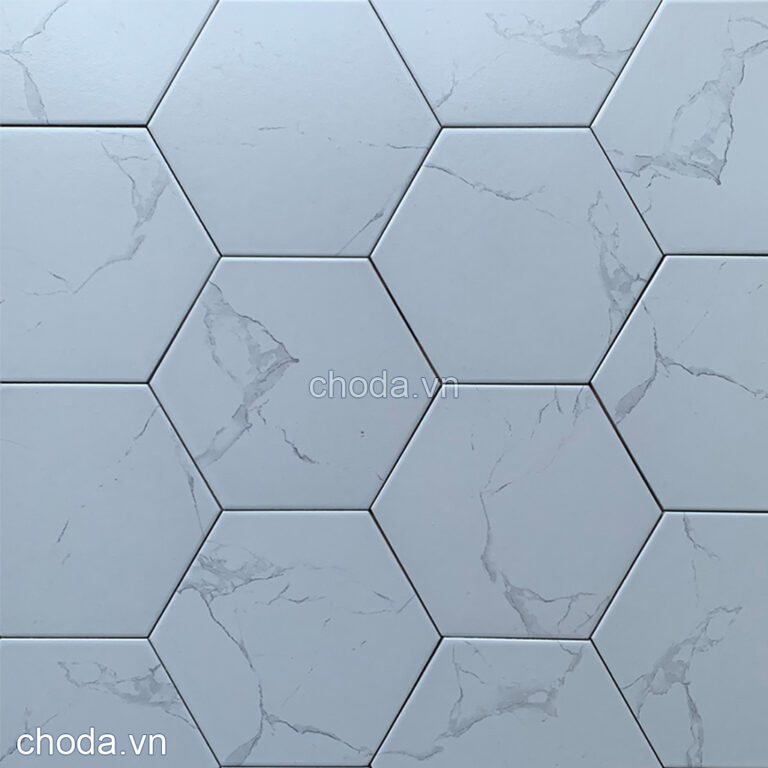 Gạch Lục Giác Trắng Vân Khói 8675 - Gạch Trang Trí