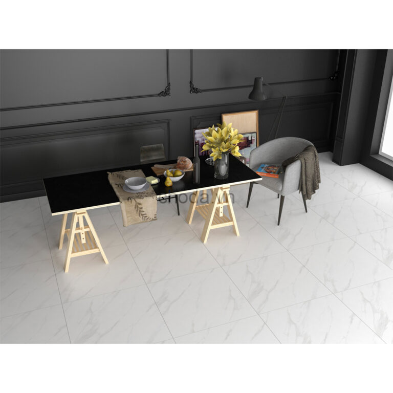 Gạch Trắng Vân Khói 80X80 Hoàn Mỹ 34304 Đá Mờ 34304 Gạch Vân Khói Hoàn Mỹ 34304