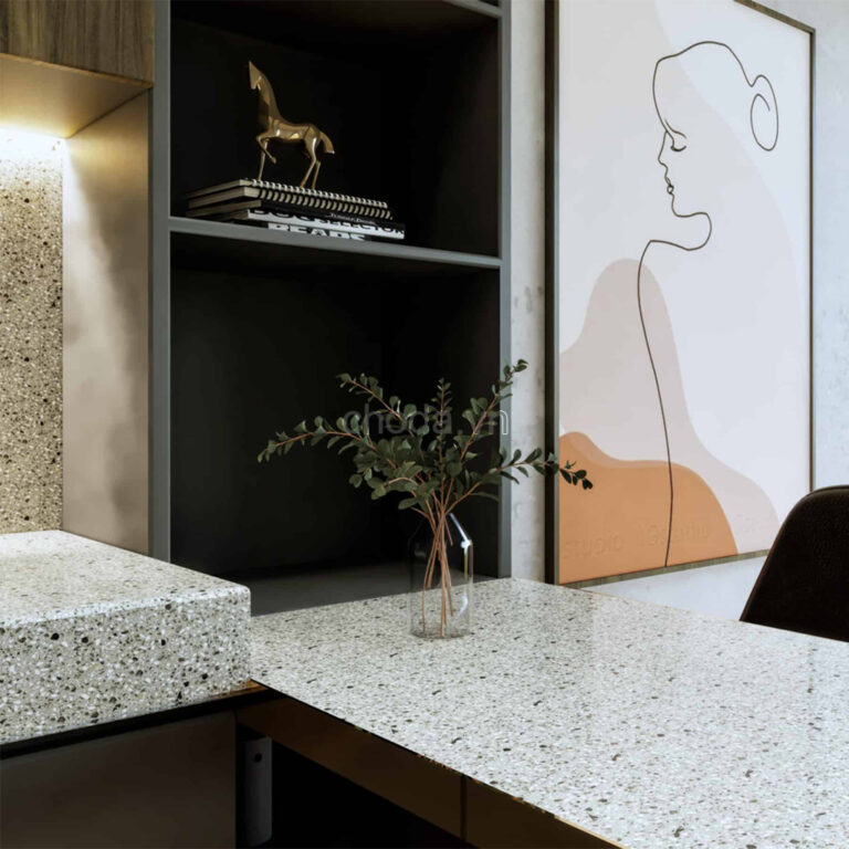 Gạch Terrazzo Màu Xám 60X60 CMC GX6811 Đá Mờ GX6811 Gạch Giả Terrazzo CMC GX6811