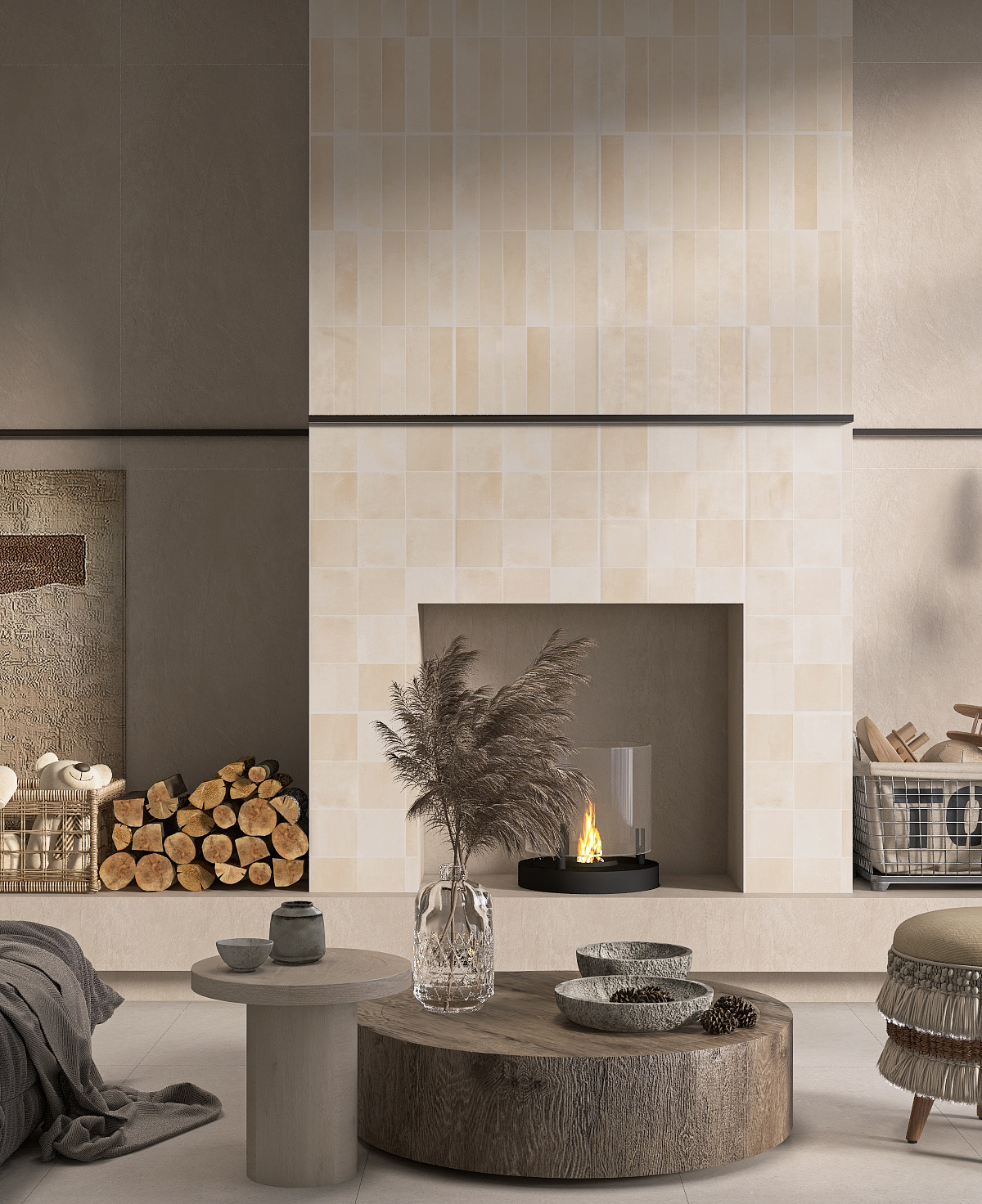 Gạch Giả Thẻ Cổ 30x60 Nhập Khẩu MF36Y01F Đá Mờ Gợn