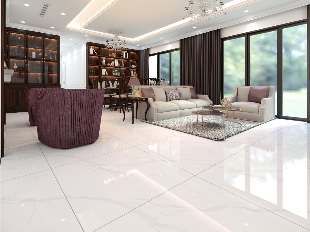 Gạch Khổ Lớn Trắng Vân Khói 100x100 Feliz FE10001 - Góc cạnh