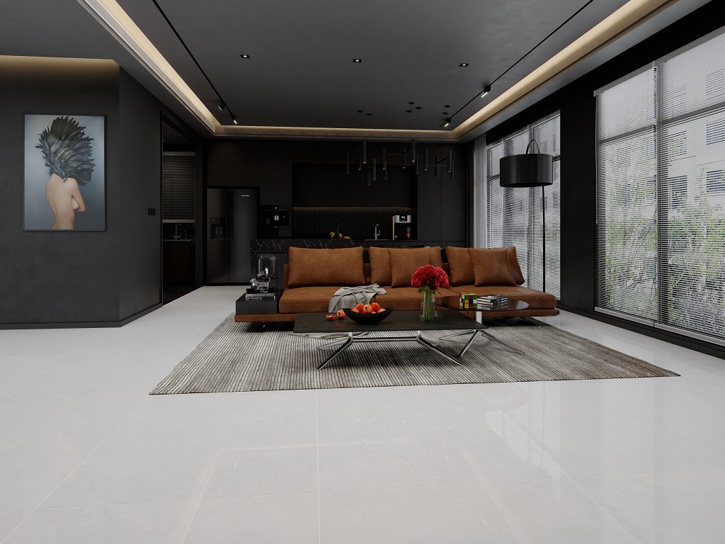 Gạch Khổ Lớn Vân Đá 100x100 Feliz FE10003 Đá Bóng Kính - Góc cạnh
