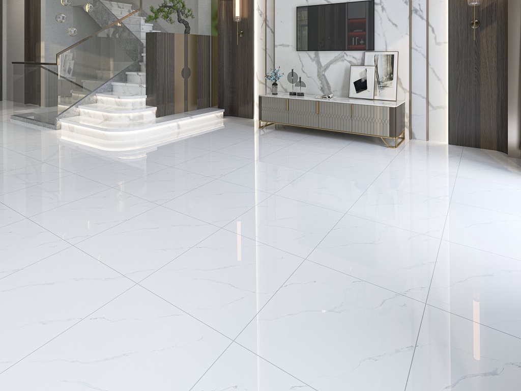 Gạch Trắng Vân Mây 60x60 Feliz HPF606011 Bóng Kính