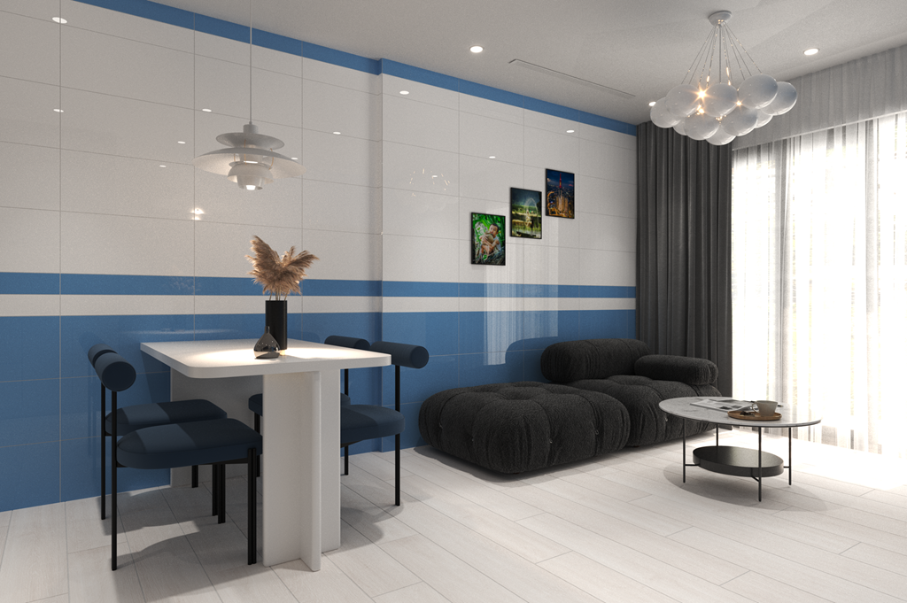 Gạch Màu Xanh Dương 30x60x0.58 Apodio US3982 Đá Bóng Kính