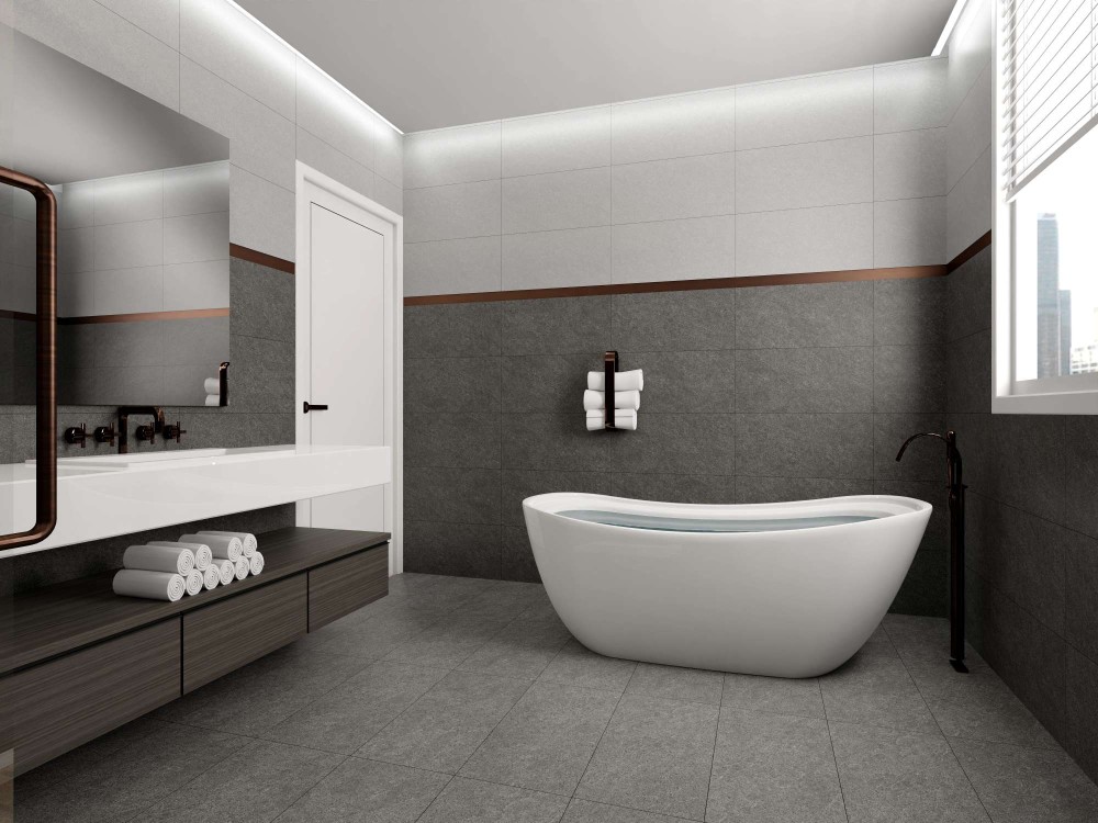 Phối cảnh Gạch Vân Đá 30x60 Việt Ý GA-M36014 Đá Mờ