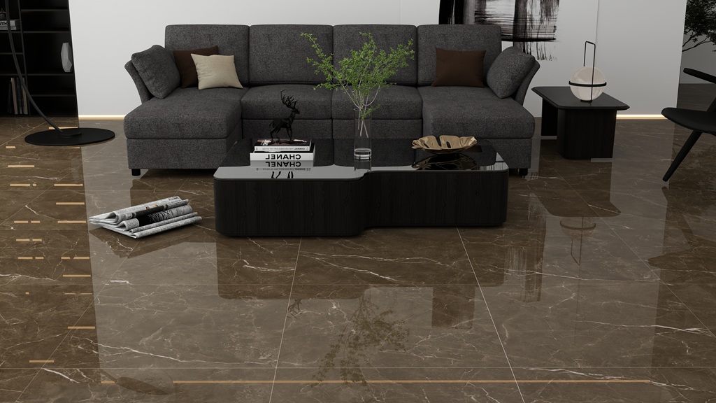 Phối cảnh Gạch Vân Đá 80x80 Apodio AF.10.88.8051 Đá Bóng Kính không gian nội thất