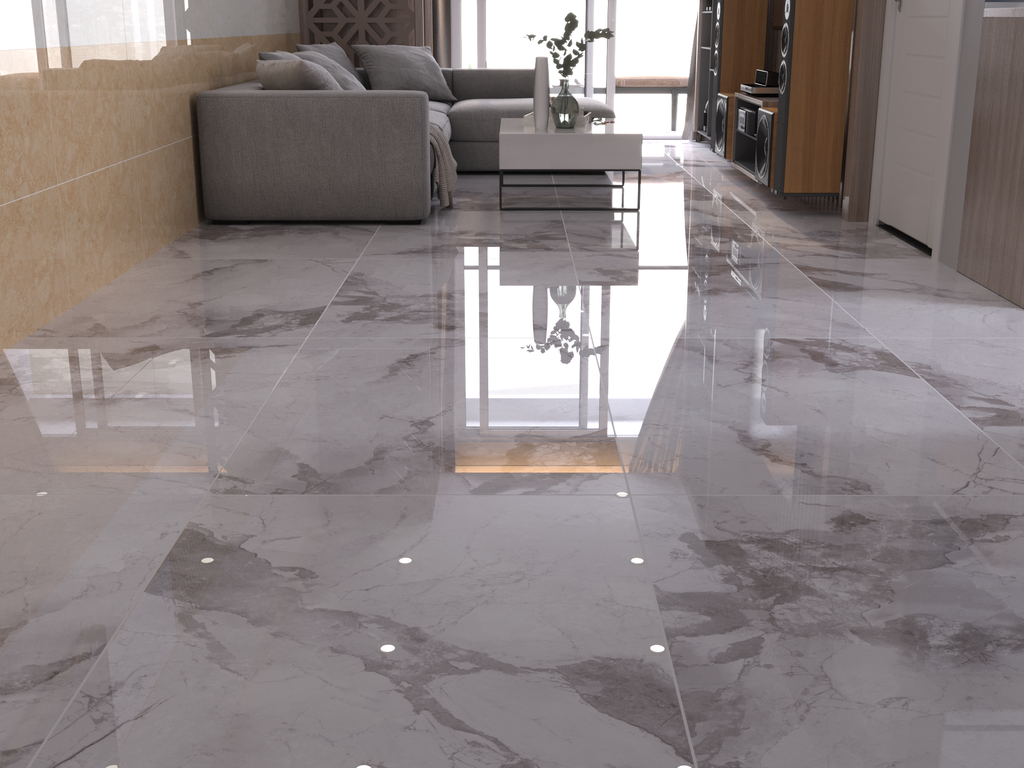 Gạch Khổ Lớn Trắng Vân Khói 80x120 Apodio BL 81801 Đá Bóng Kính phối cảnh
