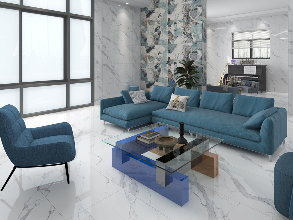 Gạch Trắng Vân Khói 60x120 Apodio MA.61.PP143 Đá Bóng Kính