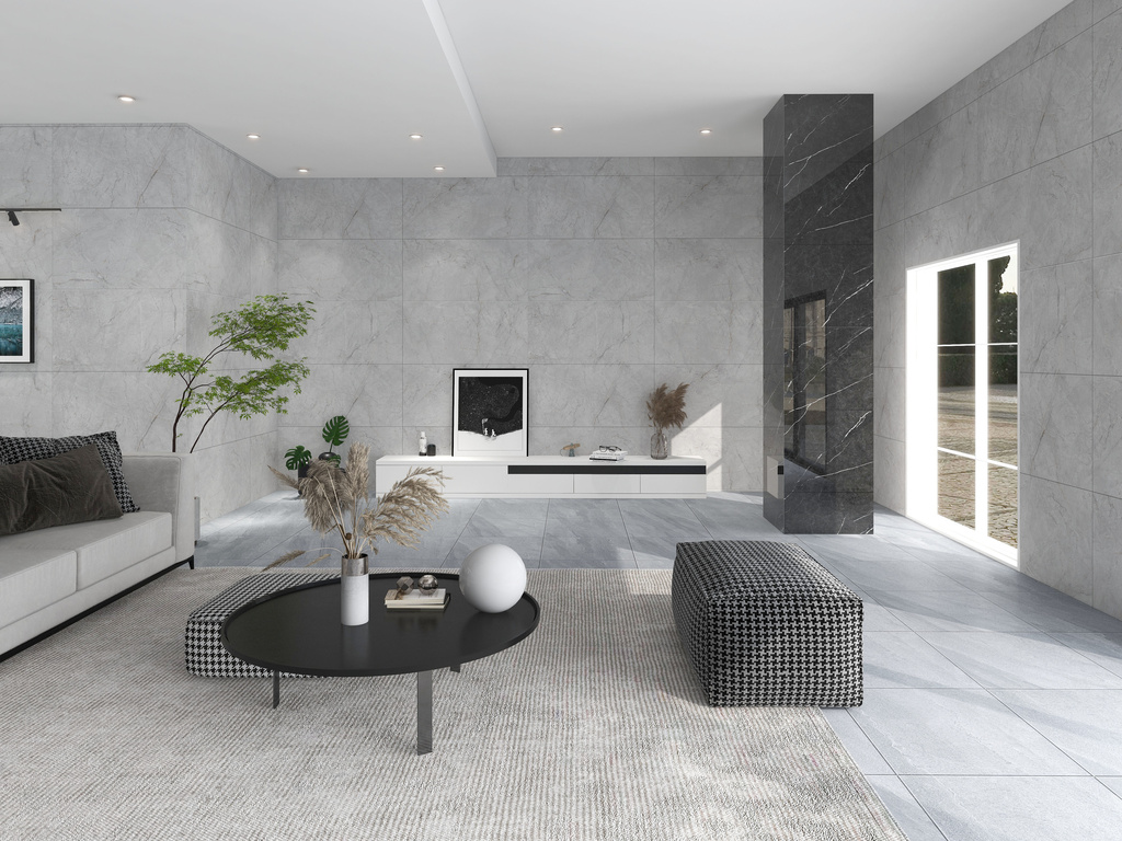 Gạch Vân Đá 60x120 Apodio AF.10.61.1090 Đá Mờ ứng dụng