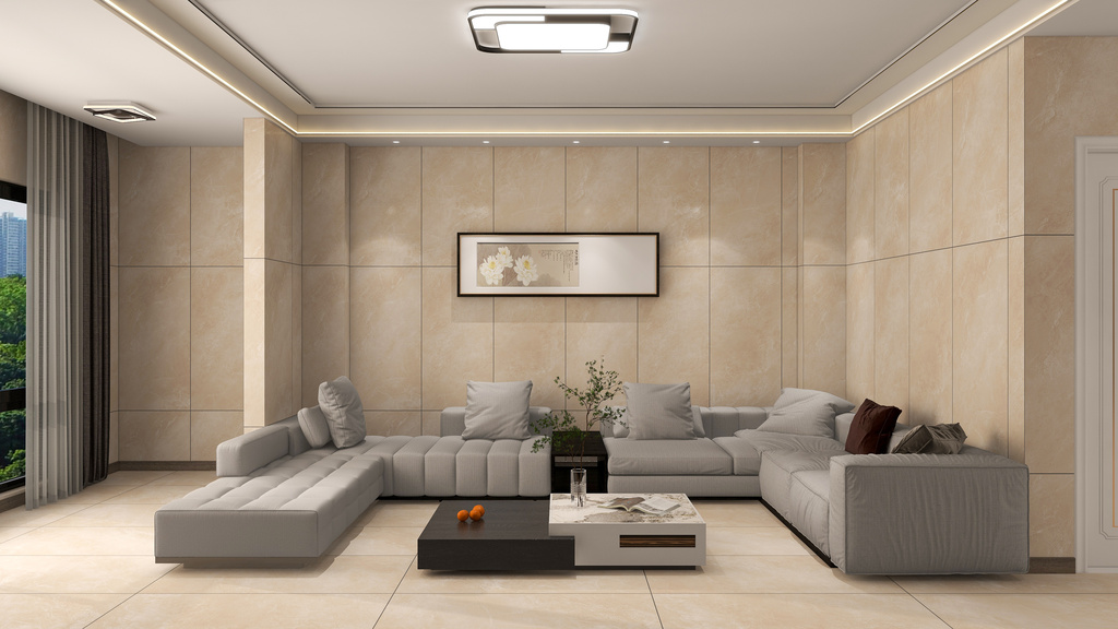 Phối cảnh Gạch Vân Đá 60x120 Apodio MA.61.1026 Đá Mờ trong không gian