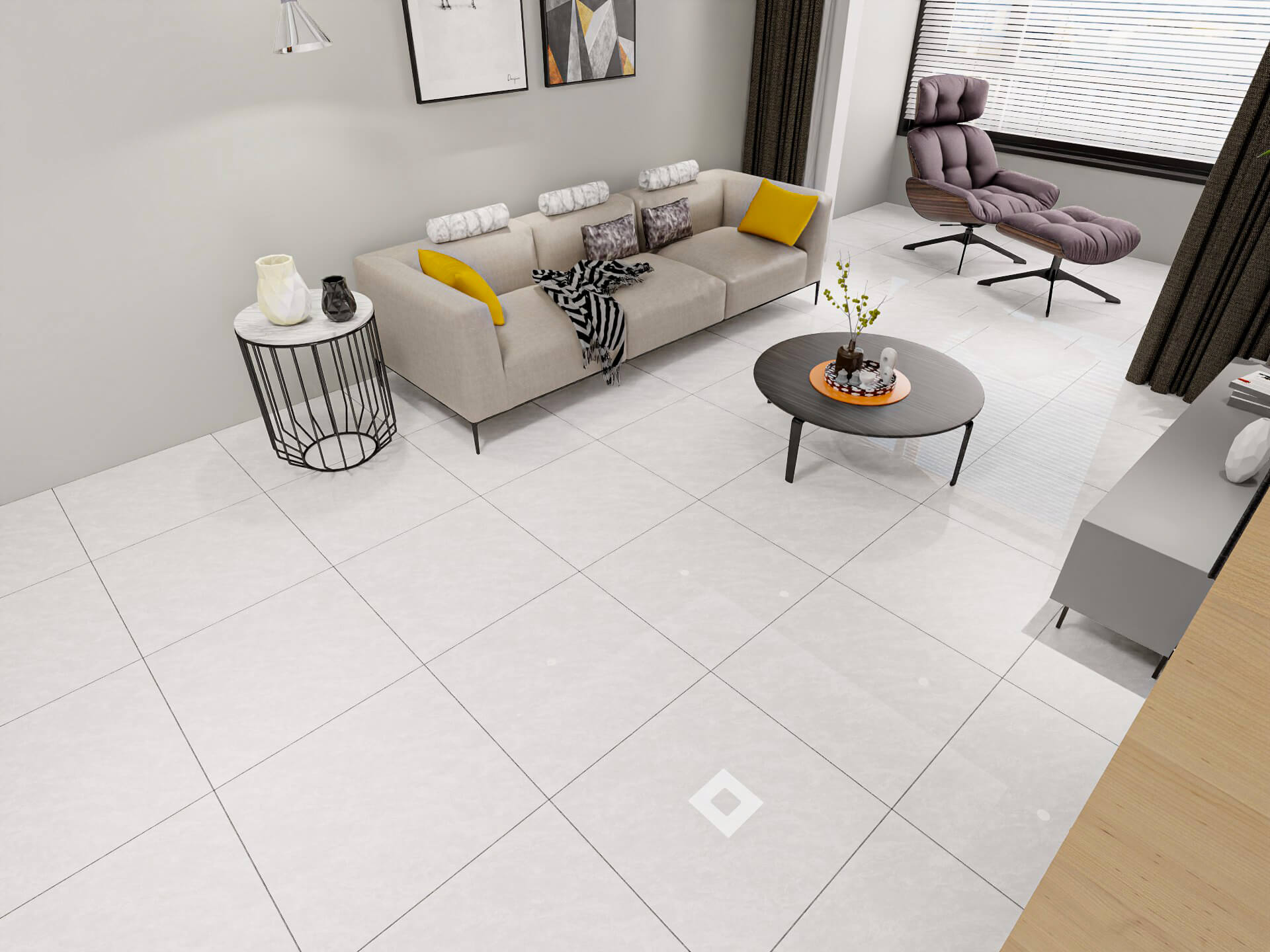 Gạch Vân Đá 60x60 Trung Nguyên HPT60102 Đá Bóng Kính